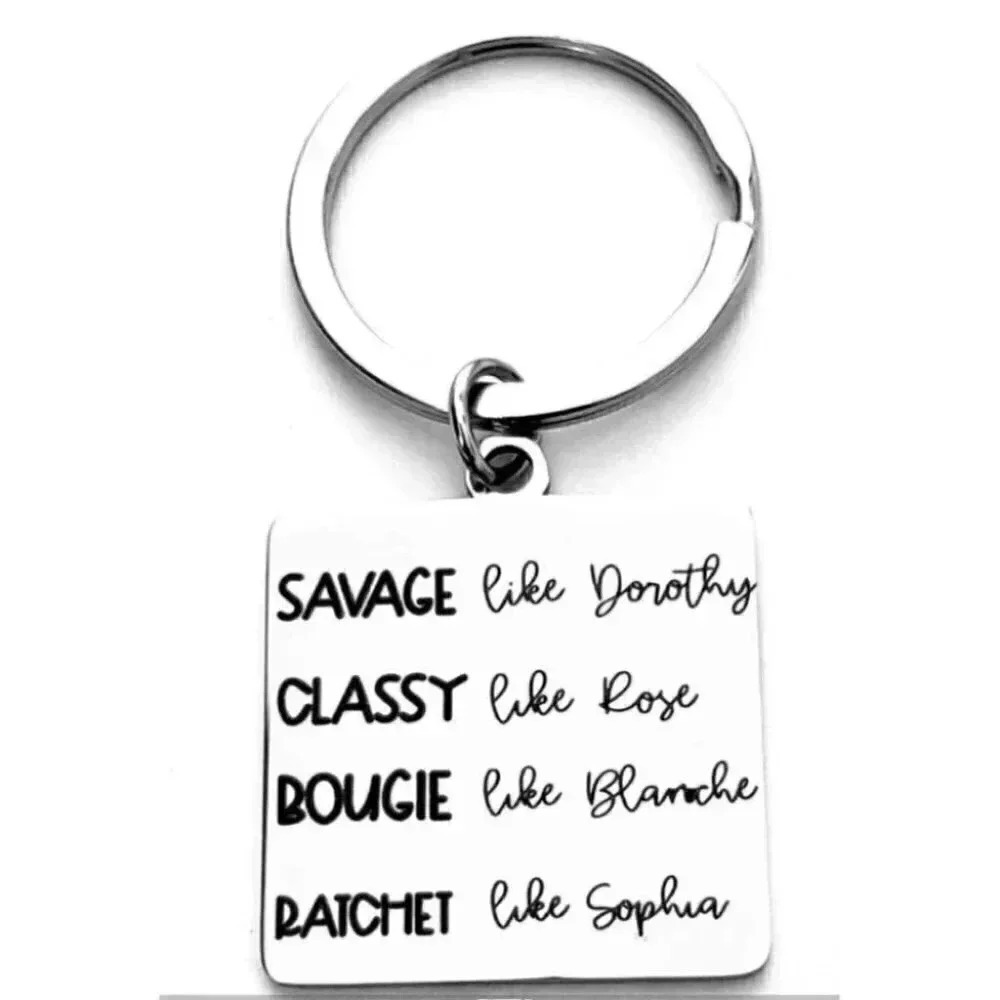 Golden Girls Betty White Best Friends Keychain